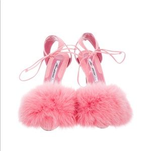 Brian Atwood Melly Fur Sandal